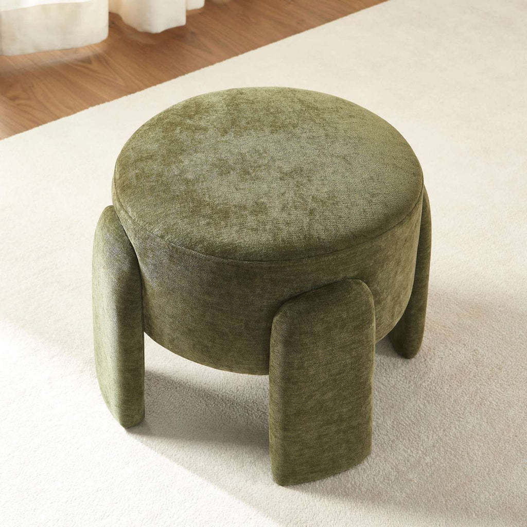 Ina - Pouf - Tissu - Vert