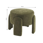 Ina - Pouf - Tissu - Vert