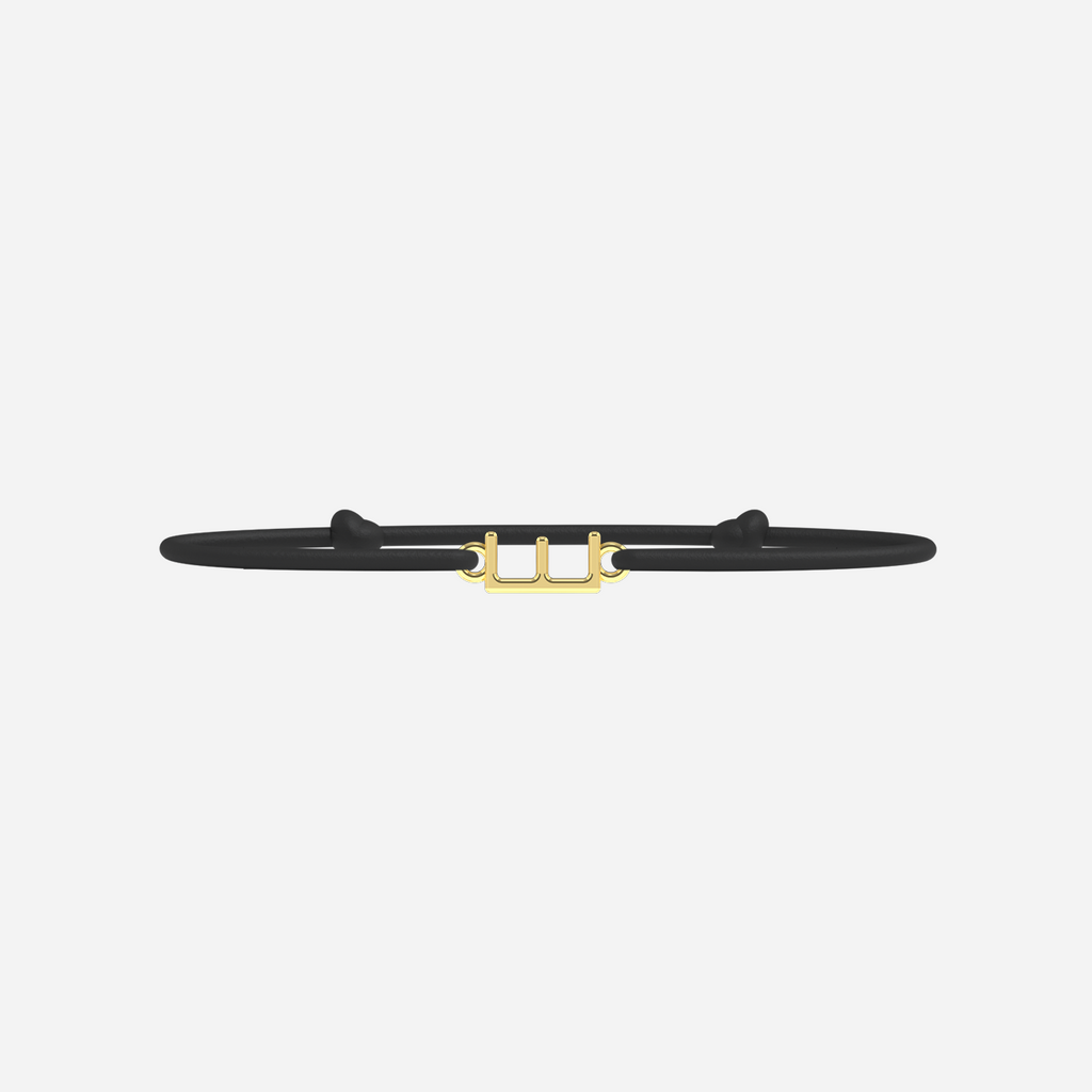 Pulsera E - Dorado - Negro