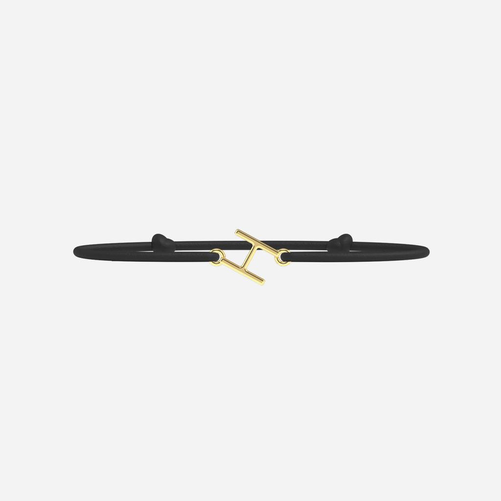 Pulsera H - Dorado - Negro