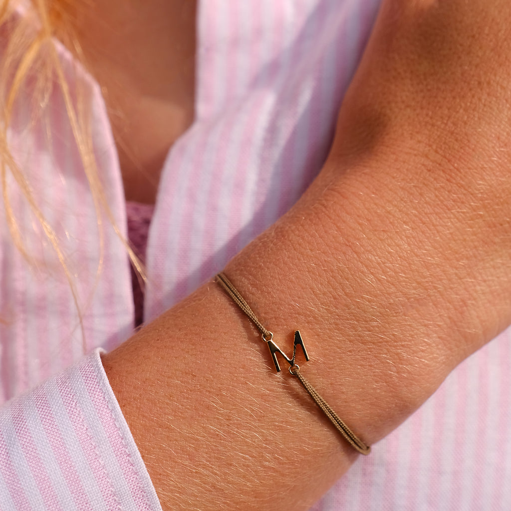 Pulsera M - Dorado - Negro