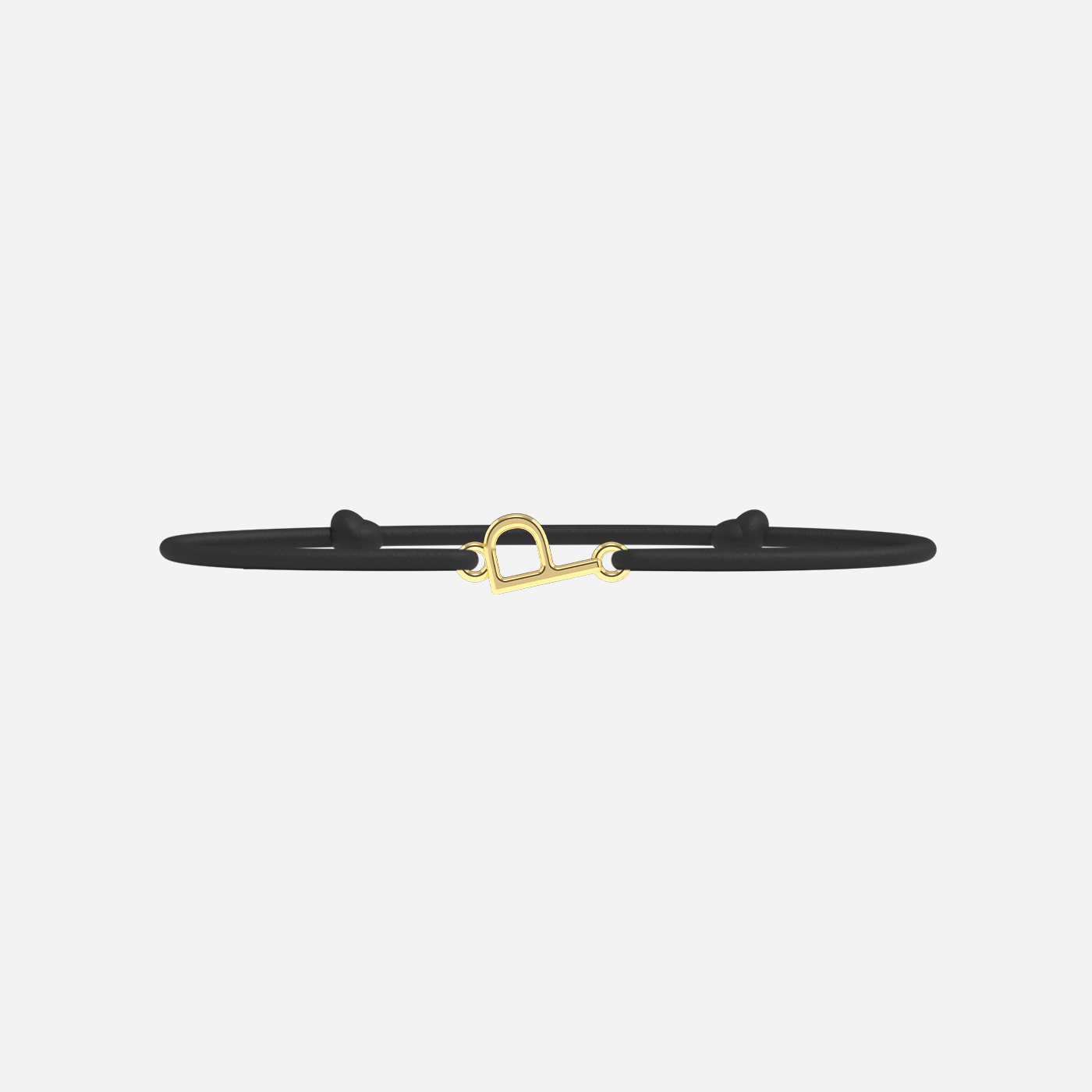 Pulsera P - Dorado - Negro