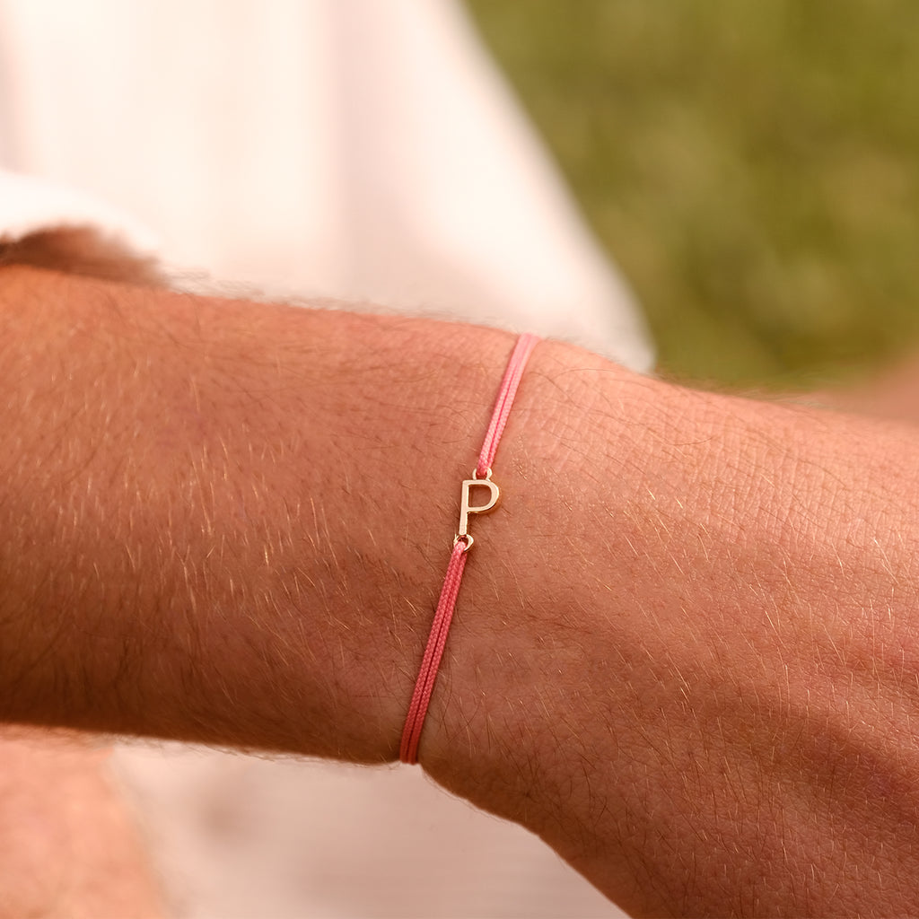 Pulsera P - Dorado - Negro