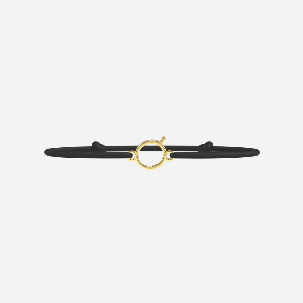 Pulsera Q - Dorado - Negro