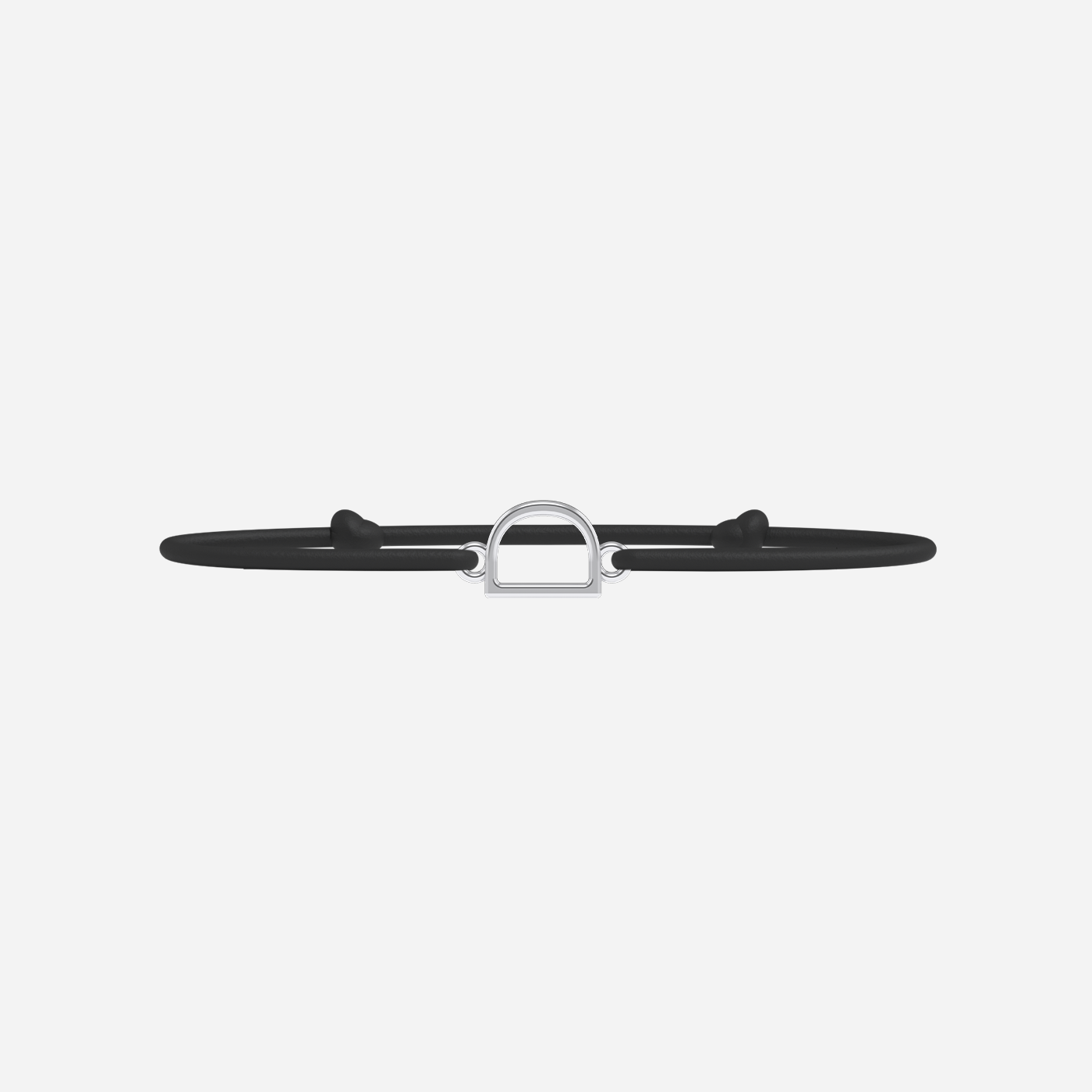 Pulsera D - Bañada en Plata - Negro