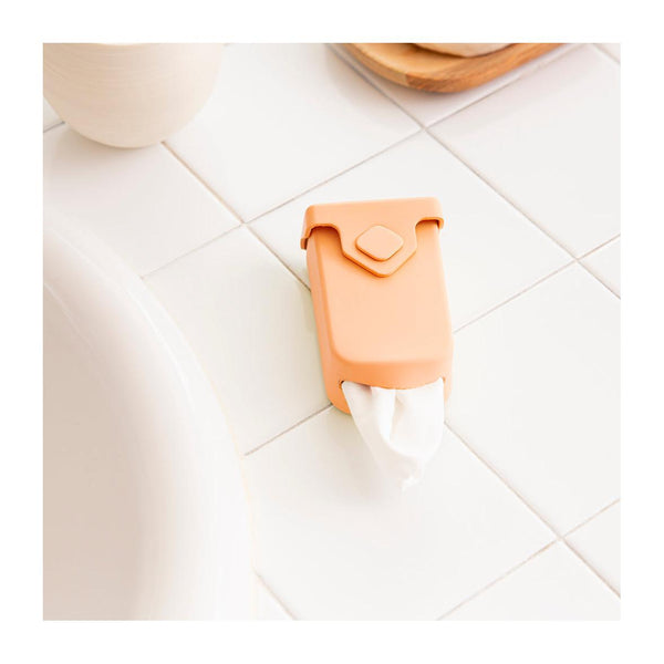 estuche para pañuelos de tela lavable naranja