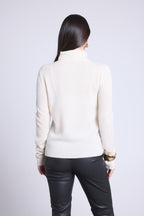 Maglione Collo Alto Iris - Bianco - Donna - 100% Cashmere