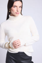 Maglione Collo Alto Iris - Bianco - Donna - 100% Cashmere