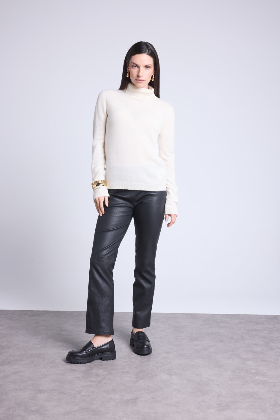 Maglione Collo Alto Iris - Bianco - Donna - 100% Cashmere