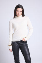 Maglione Collo Alto Iris - Bianco - Donna - 100% Cashmere
