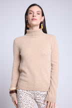 Maglione Collo Alto Iris - Beige Crema - Donna - 100% Cashmere