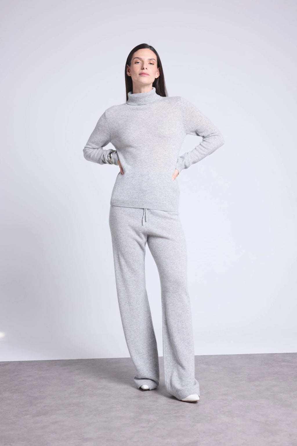 Golf Iris – Jasnoszary – Damski – 100% kaszmir