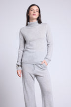 Golf Iris – Jasnoszary – Damski – 100% kaszmir