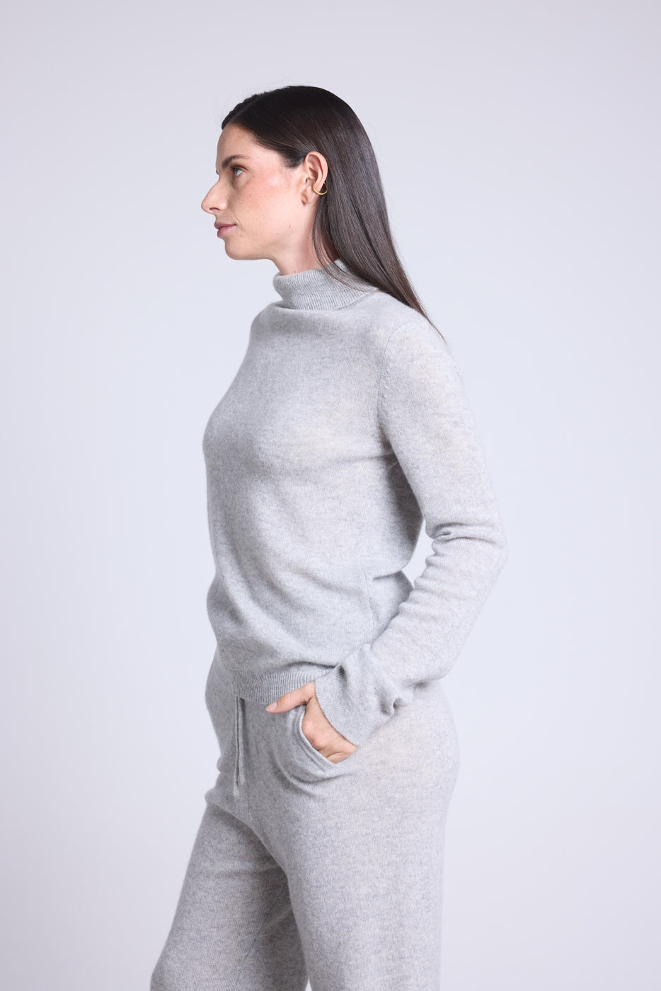 Golf Iris – Jasnoszary – Damski – 100% kaszmir