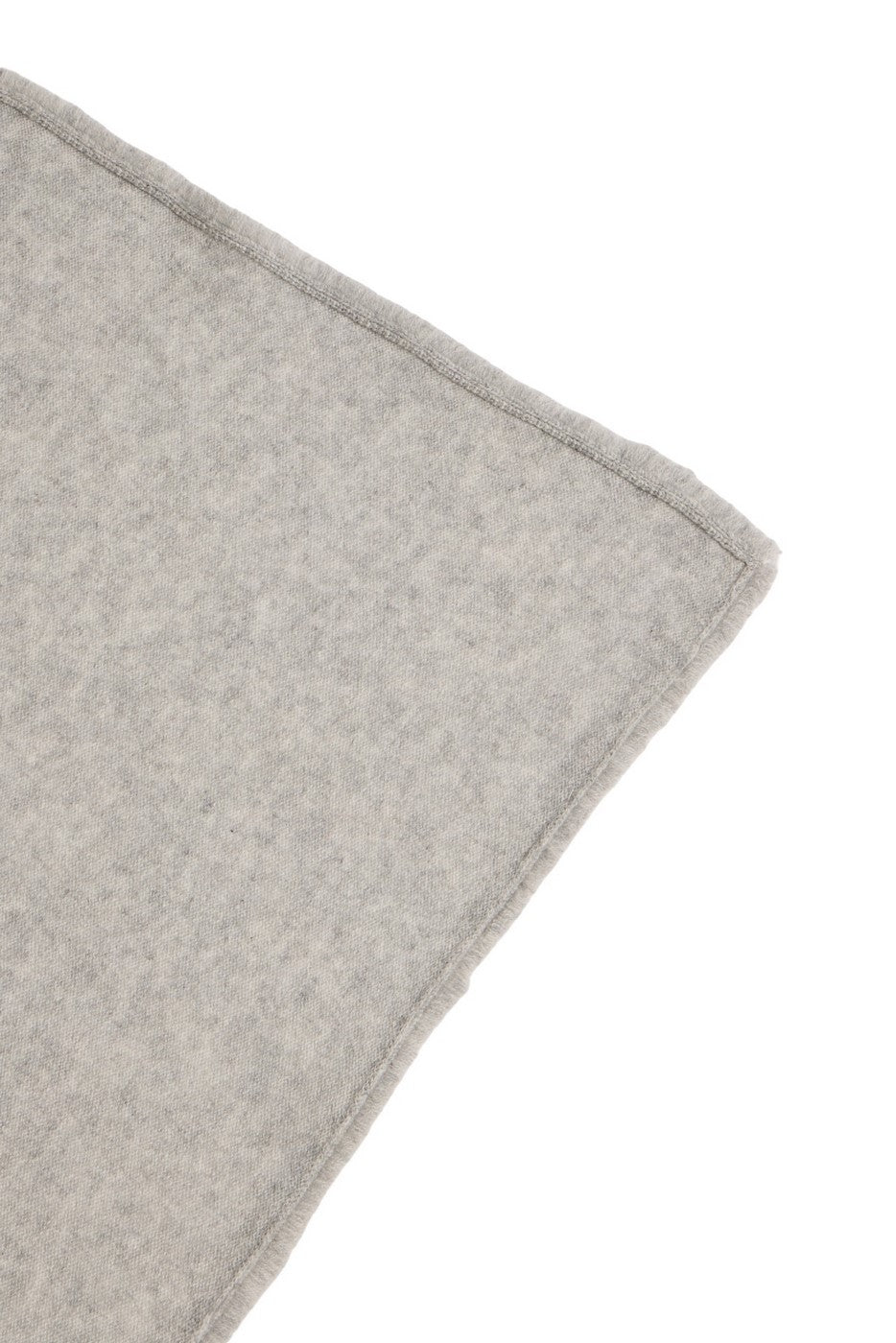 Echarpe Carrée Franges Unisexe Irma En Cachemire - Gris Clair - Femme