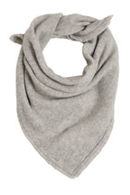 Echarpe Carrée Franges Unisexe Irma En Cachemire - Gris Clair - Femme