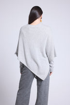 Cape Poncho Isadora - Gris Clair - Femme - 100% Cachemire