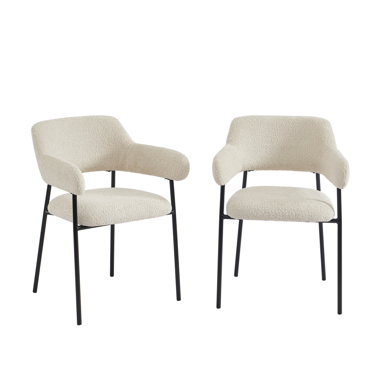 Ivan - Set di 2 poltroncine da pranzo - Tessuto beige
