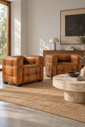 Cube Ledersessel – Braun