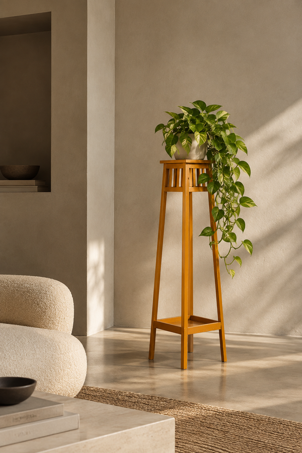 Porte Plante En Bois Peint - Multicolore