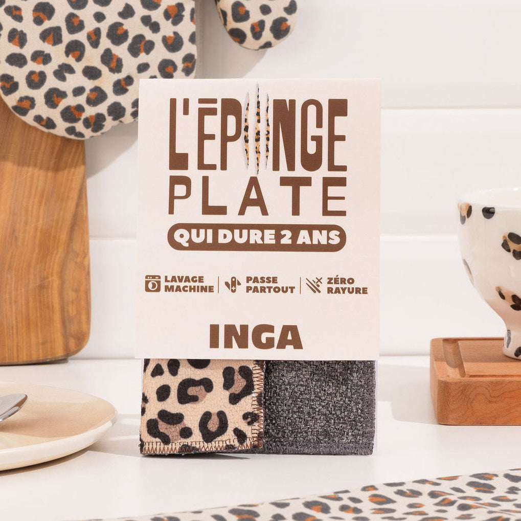 New - Leopard Flat Sponge Duo