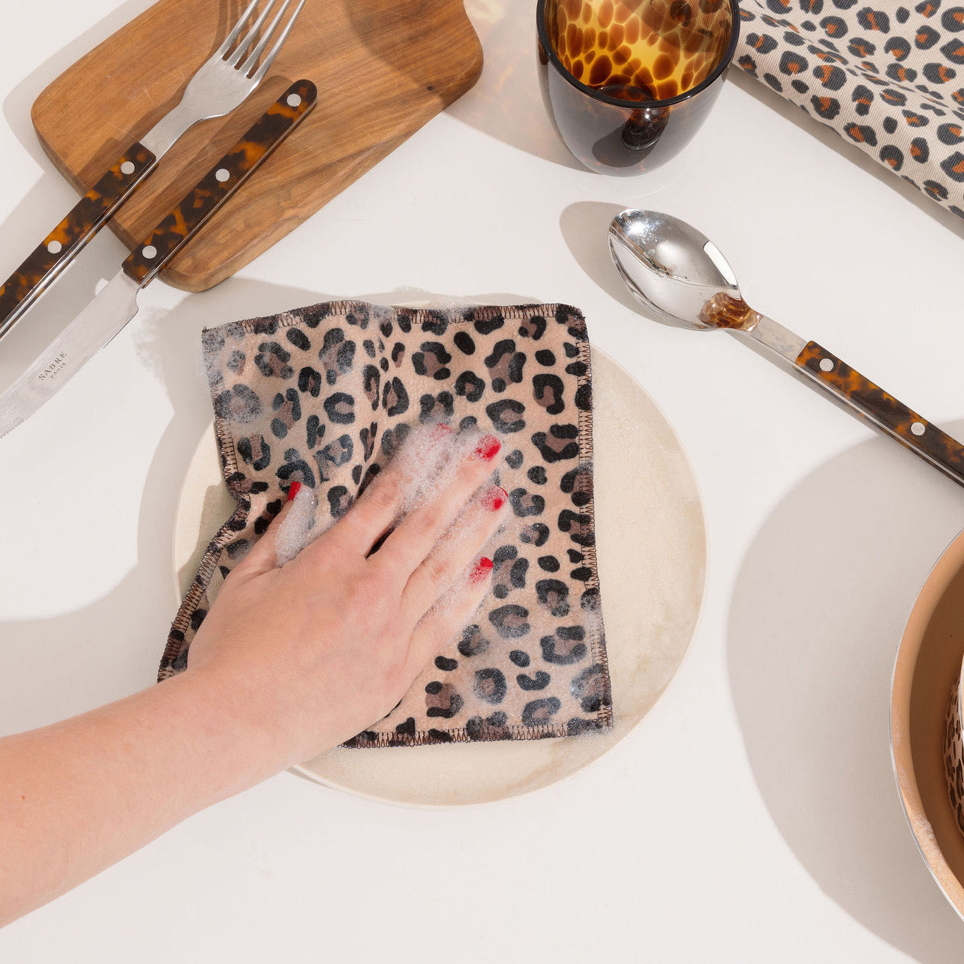 New - Leopard Flat Sponge Duo