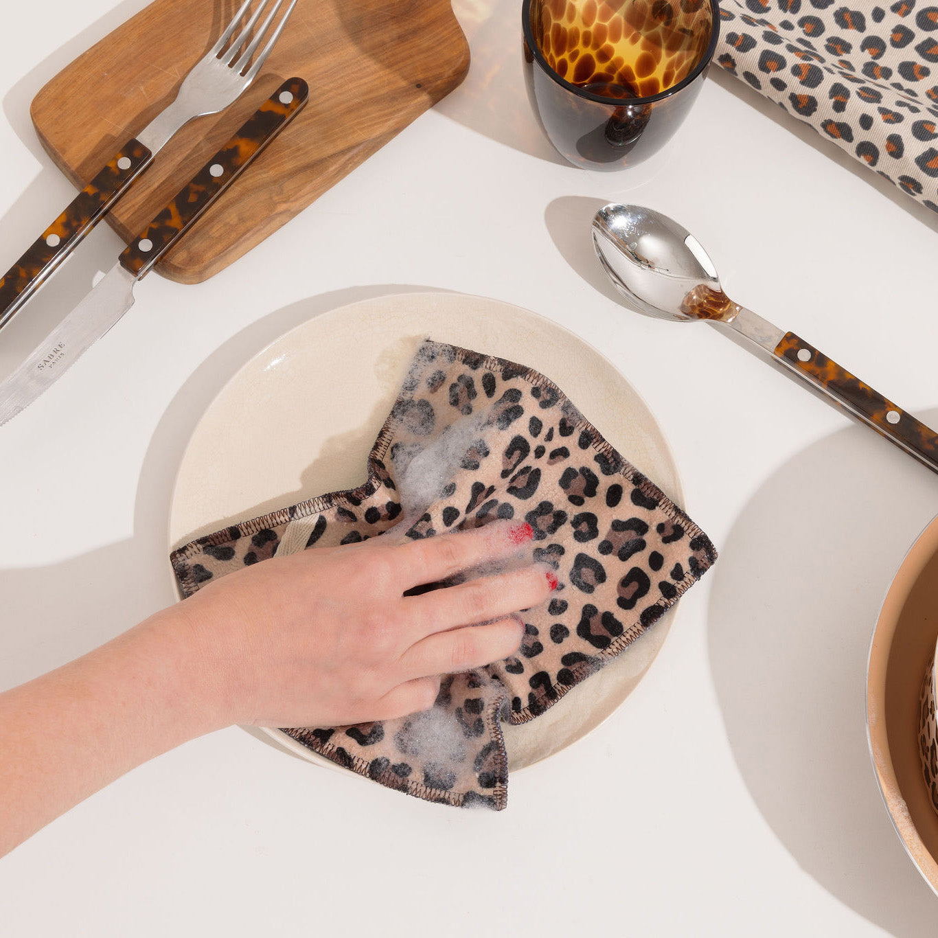 New - Leopard Flat Sponge Duo