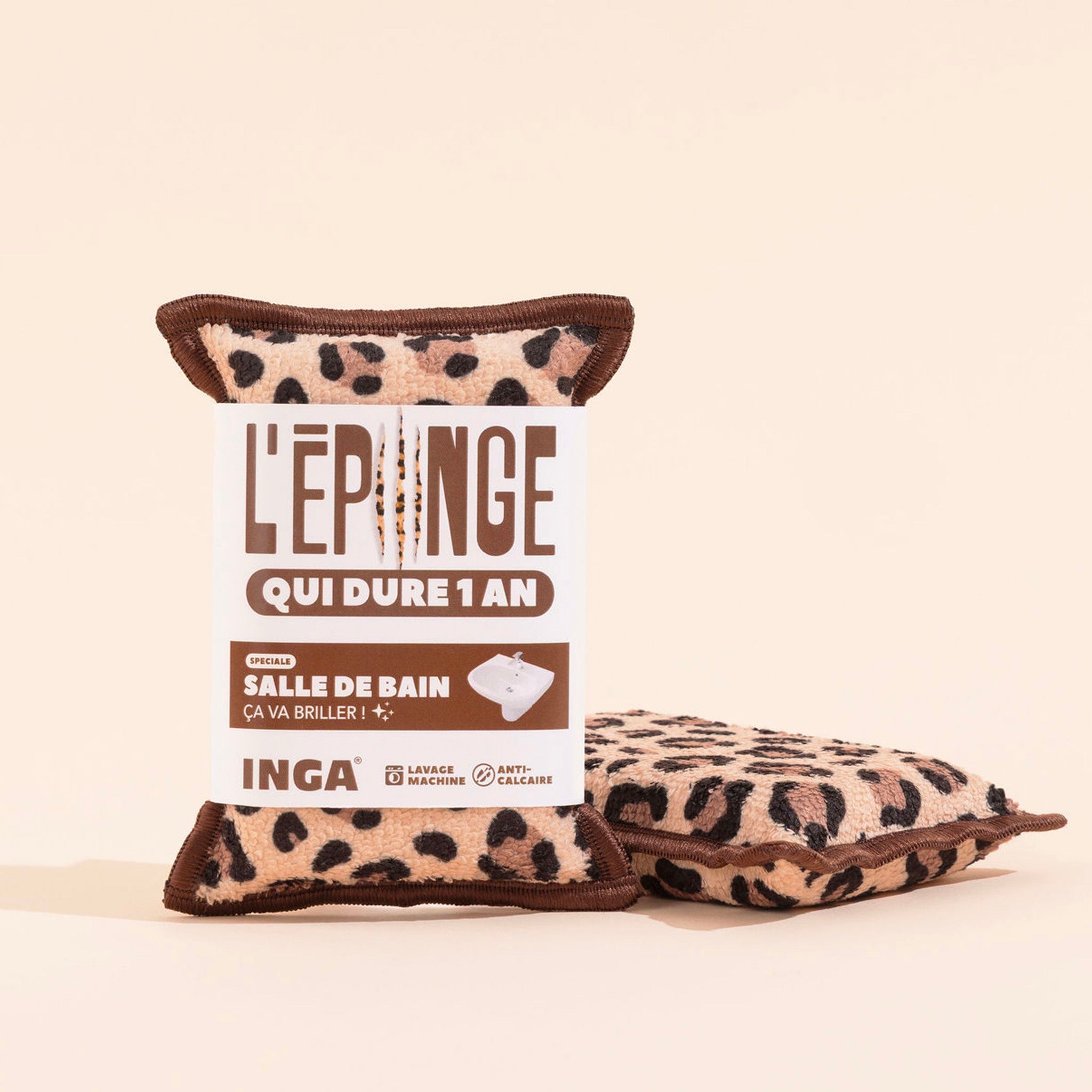 New - Leopard Bathroom Sponge Duo