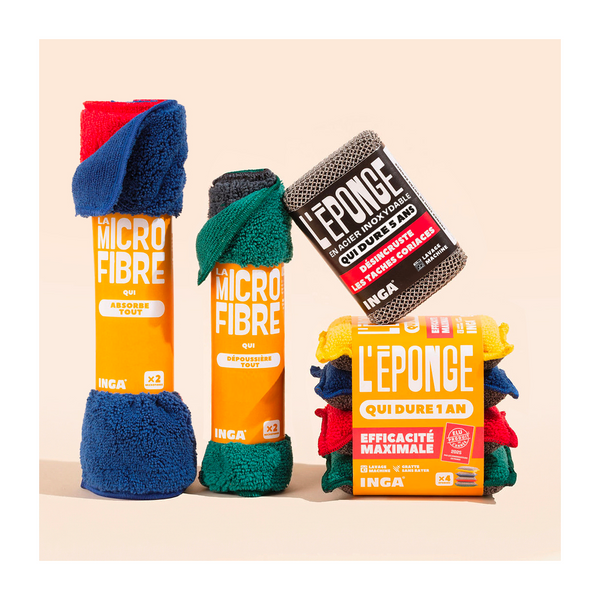 Pack Color - Esponjas, Esponja de Acero y Microfibras