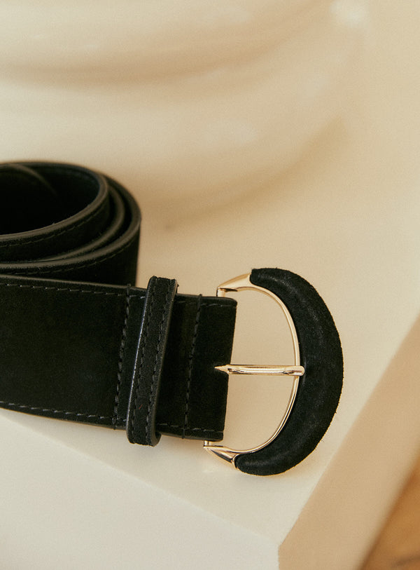 ISIS BLACK VELVET BELT PETITE MENDIGOTE