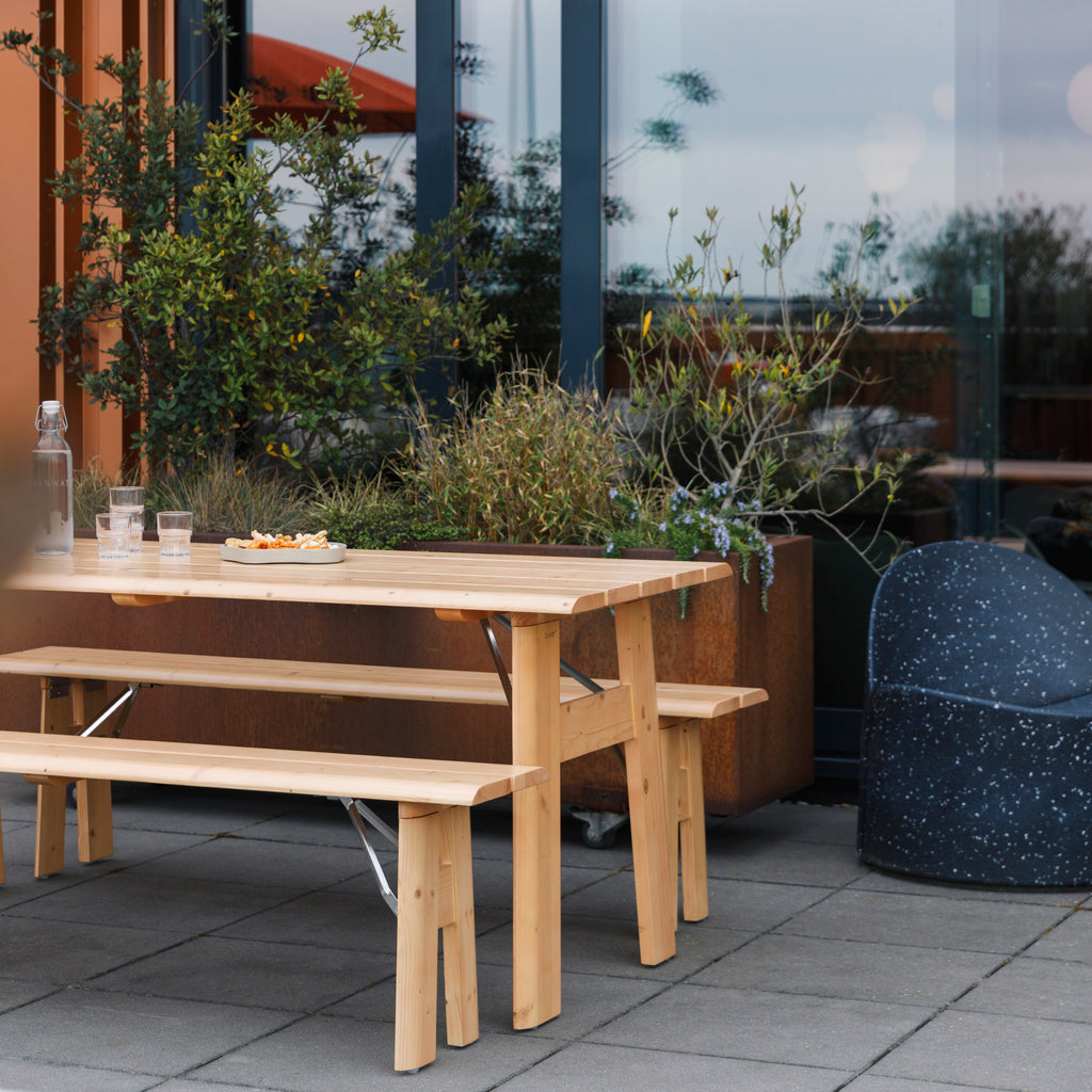 Avenue - Outdoor Bench - Pine Wood - Natural/Beige