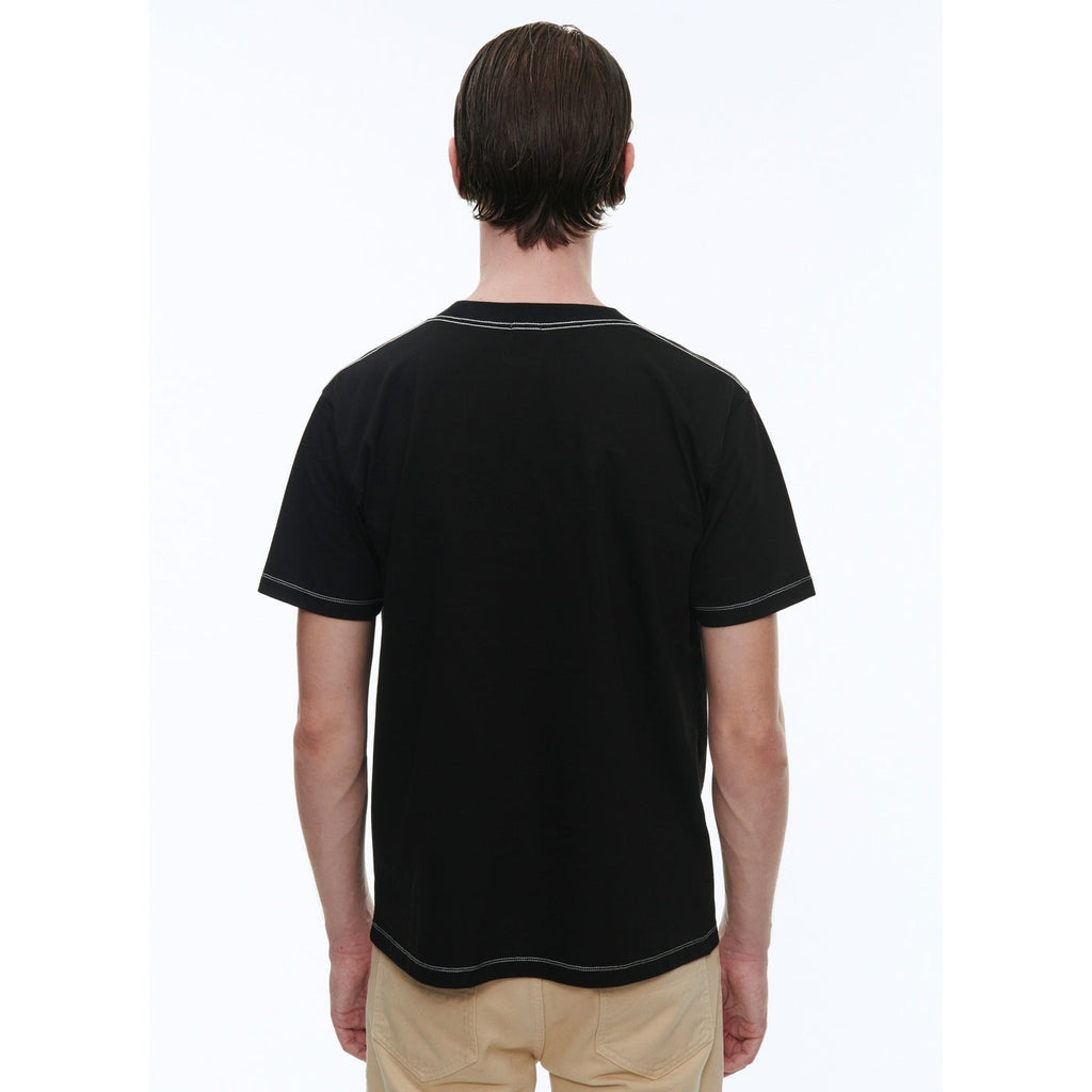 Fursac - Camiseta En Jersey De Algodón Ecológico Bordado - Negro - Bordado Fursac
