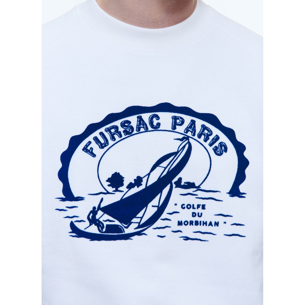 Fursac - Organic Cotton Sweatshirt - White - Golfe du Morbihan Patch