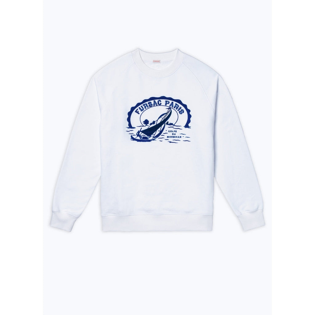 Fursac - Organic Cotton Sweatshirt - White - Golfe du Morbihan Patch