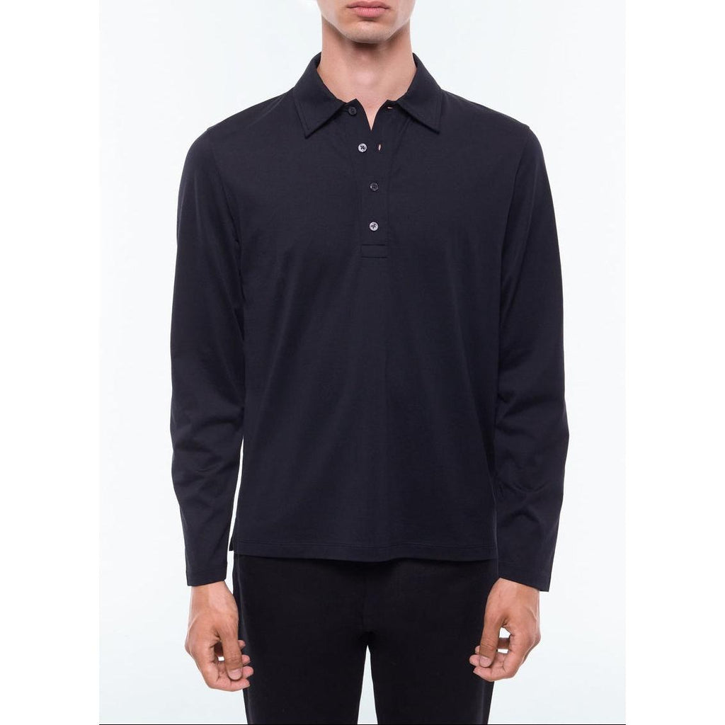 Fursac - Polo En Jersey De Algodón Mercerizado - Negro
