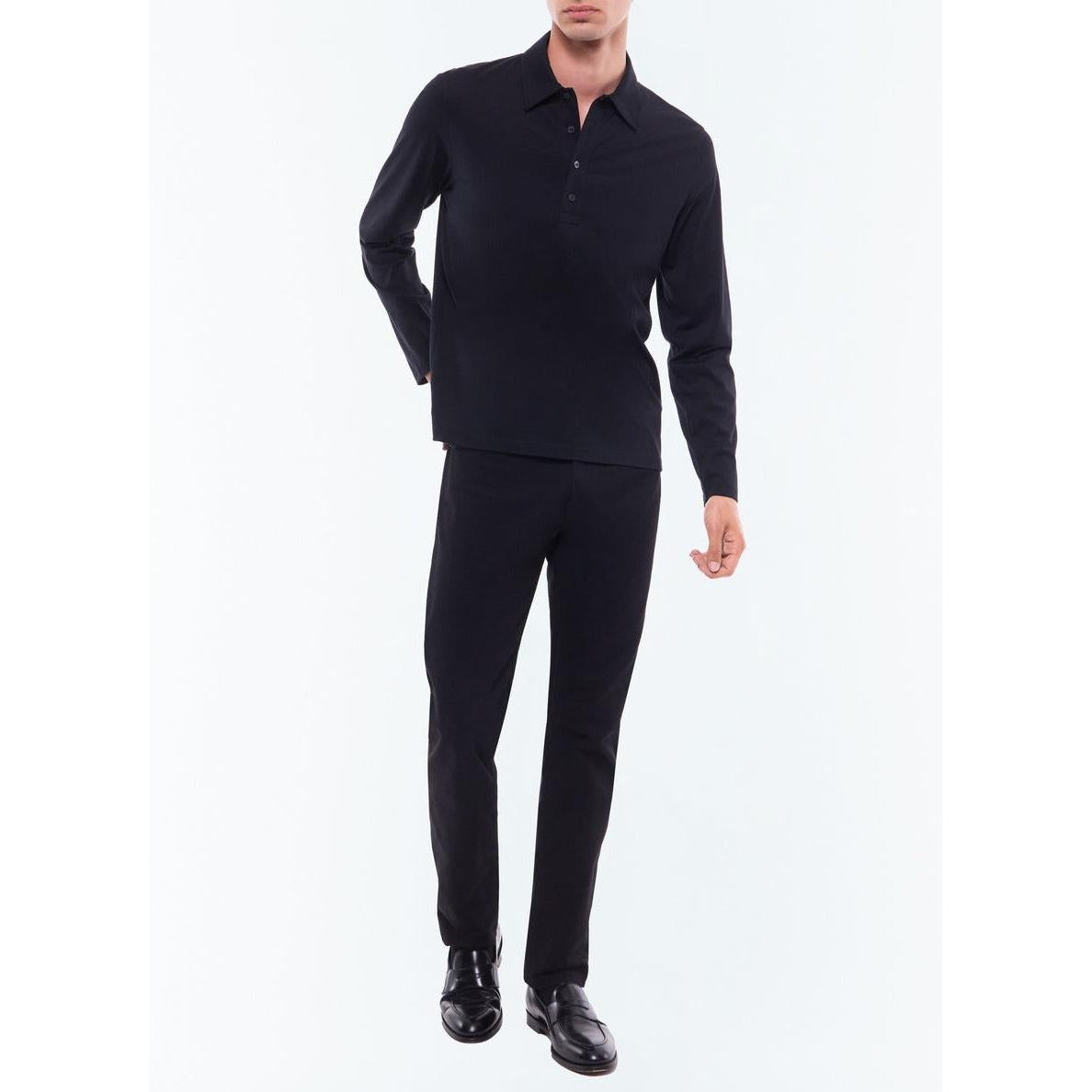 Fursac - Polo En Jersey De Algodón Mercerizado - Negro