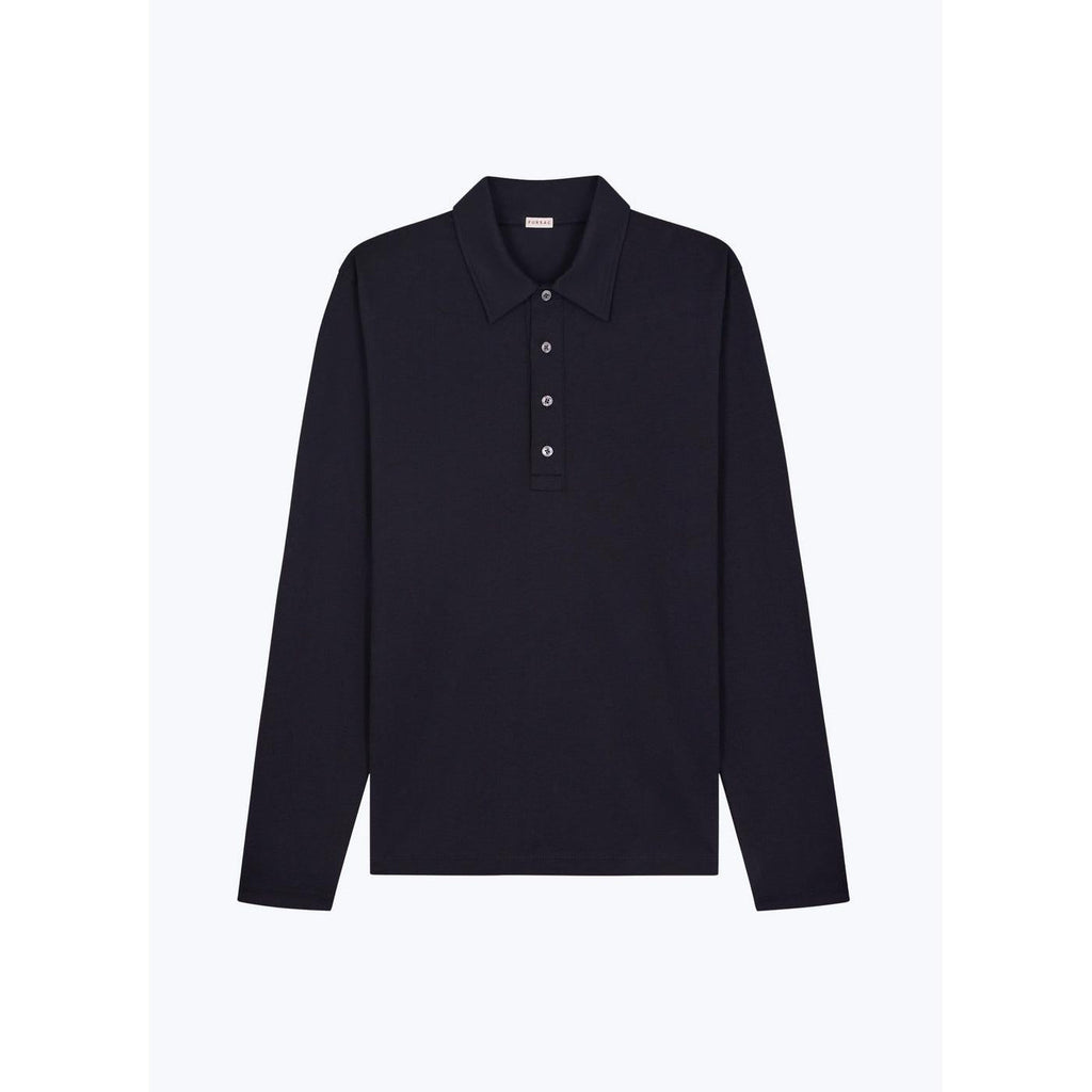 Fursac - Polo En Jersey De Algodón Mercerizado - Negro