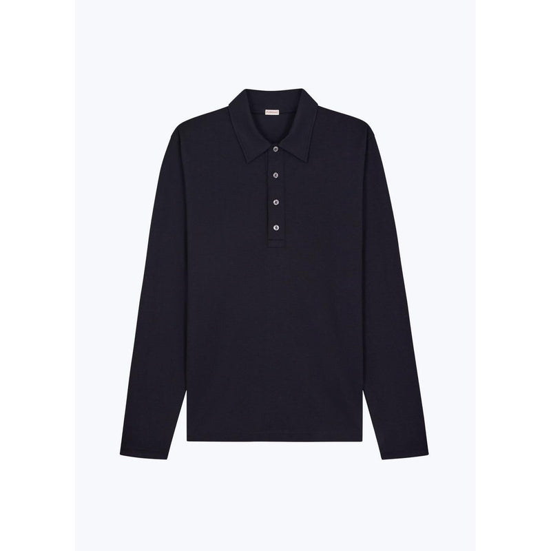 Polo De Jersey De Algodón Mercerizado - Negro
