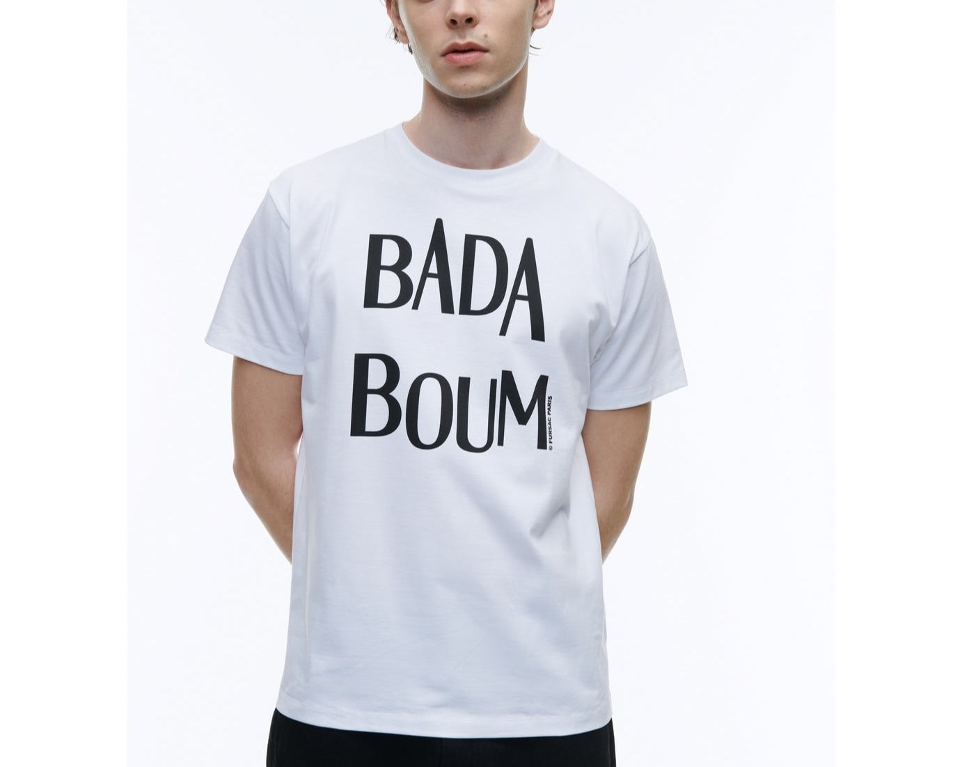 Fursac - T-Shirt En Coton À Imprimé "Badaboum" - Blanc - Homme