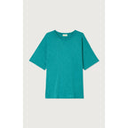 T-Shirt Ample Col Rond - Emeraude Chine - Femme