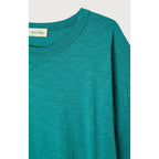 T-Shirt Ample Col Rond - Emeraude Chine - Femme