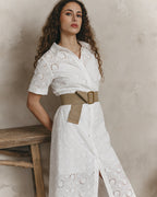 Jane Midi Dress - Ecru