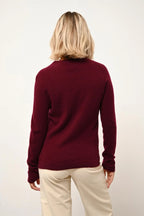 Pull Col Rond - Jane - Bordeaux