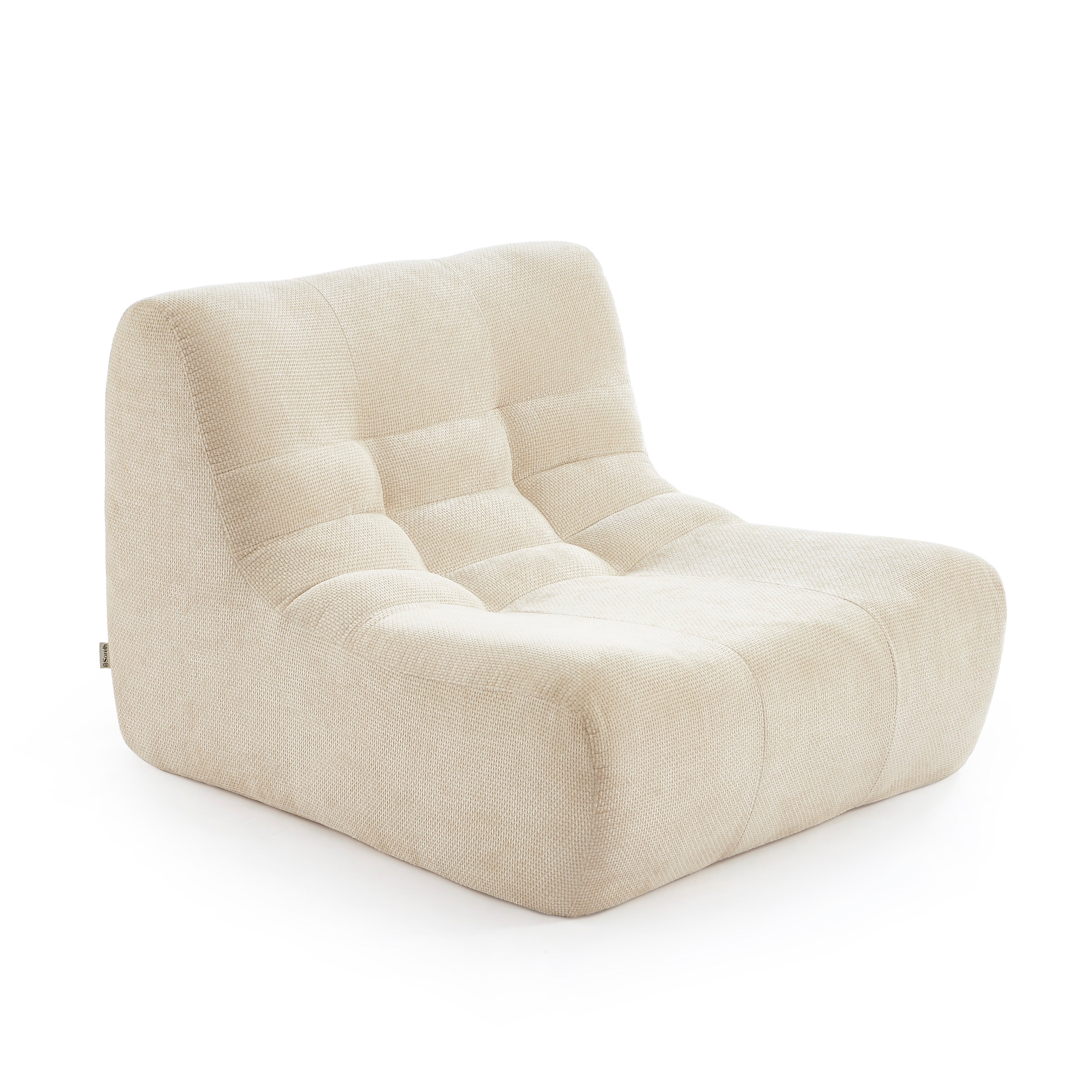 Janis - Sillón Modular 1 Plaza - Tela Chenilla - Crudo