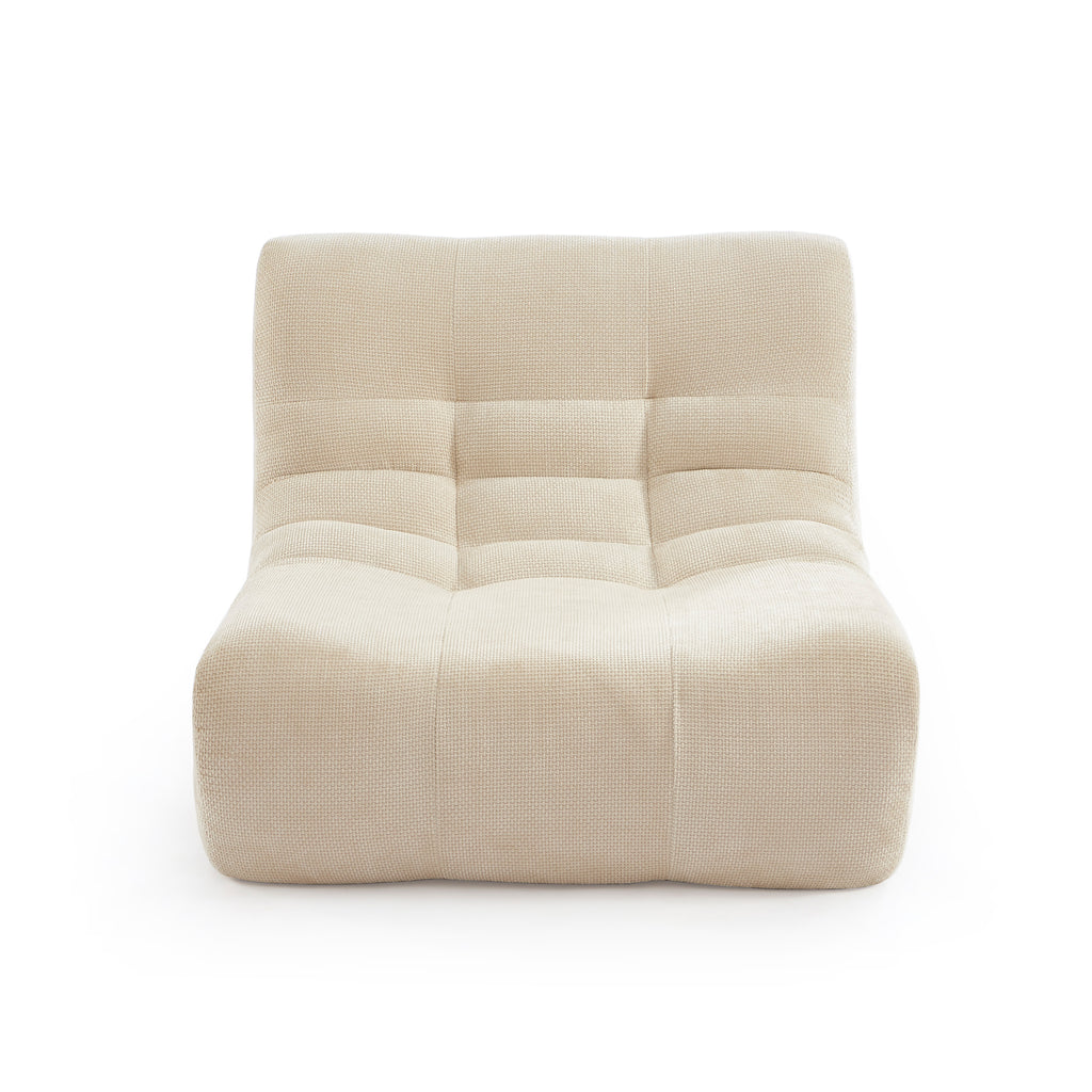 Janis - Sillón Modular 1 Plaza - Tela Chenilla - Crudo