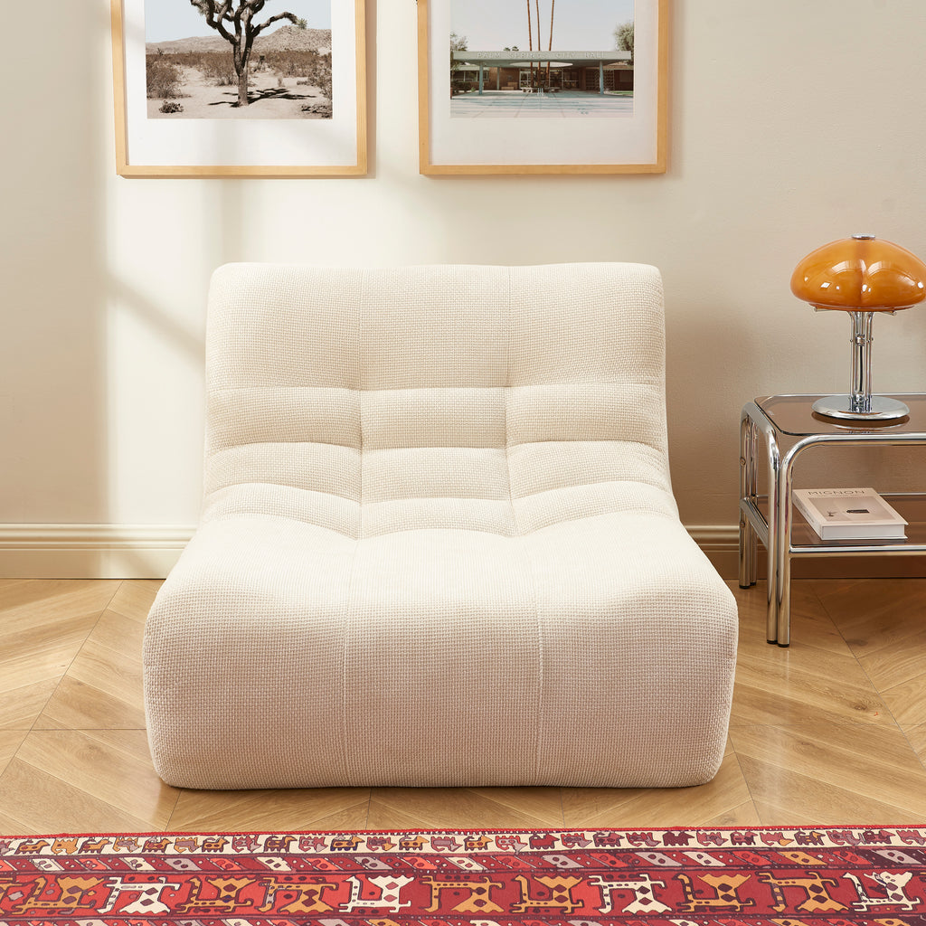 Janis - Sillón Modular 1 Plaza - Tela Chenilla - Crudo