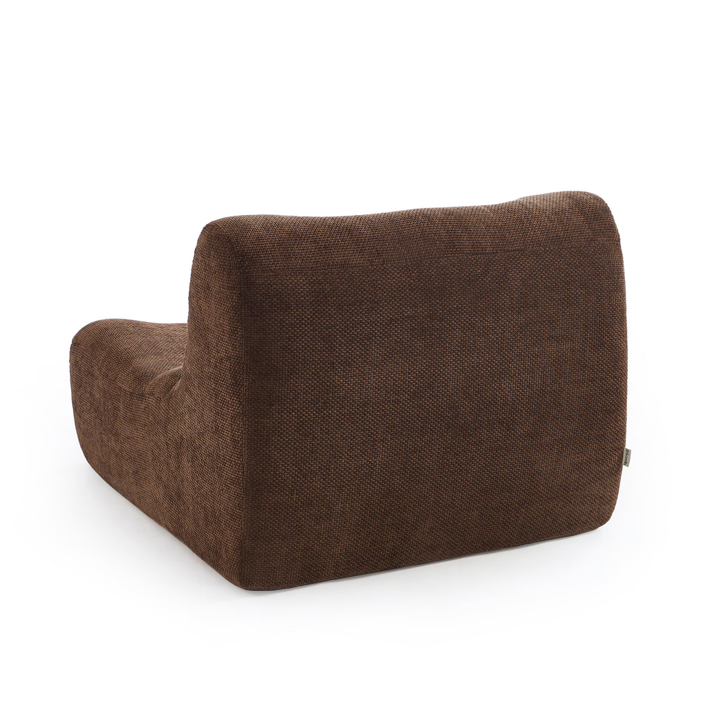 Janis - Chauffeuse Modulable 1 Place - Tissu Chenille - Marron