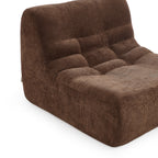 Janis - Chauffeuse Modulable 1 Place - Tissu Chenille - Marron