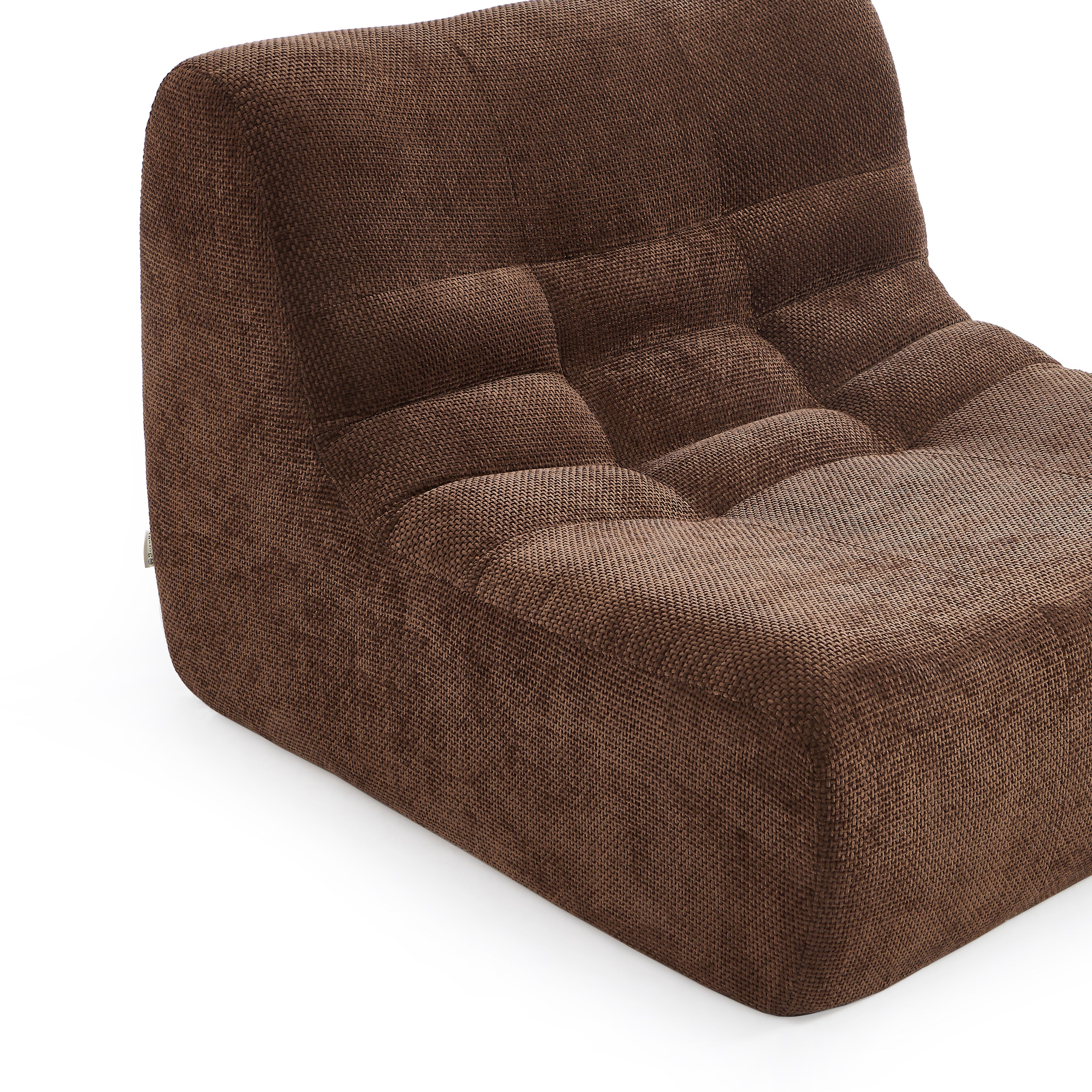 Janis - Chauffeuse Modulable 1 Place - Tissu Chenille - Marron