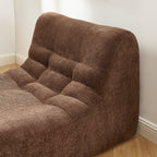 Janis - Chauffeuse Modulable 1 Place - Tissu Chenille - Marron